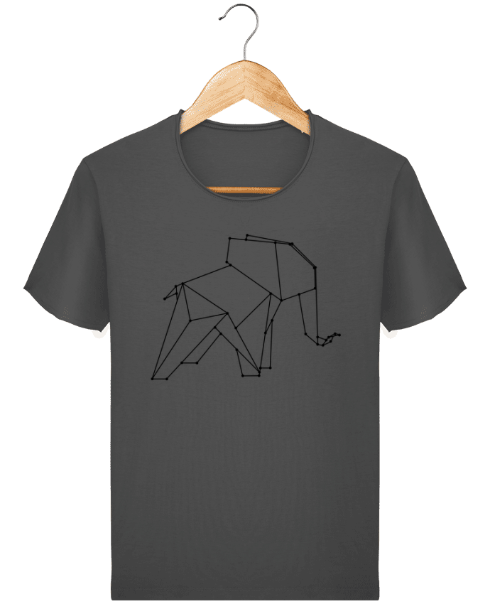  T-shirt Homme vintage Origami elephant par /wait-design