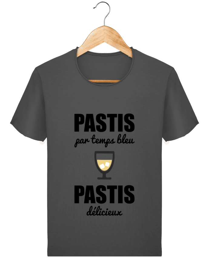  T-shirt Homme vintage Pastis par temps bleu pastis délicieux par Benichan
