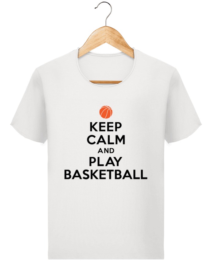T-shirt Men Stanley Imagines Vintage Keep Calm And Play Basketball by Freeyourshirt.com