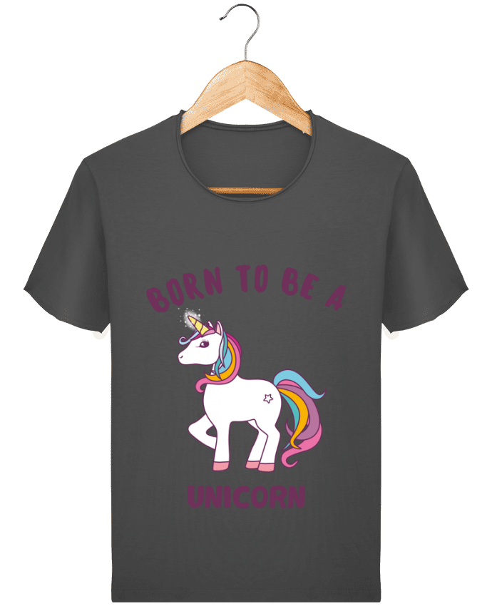  T-shirt Homme vintage Born to be a unicorn par Bichette