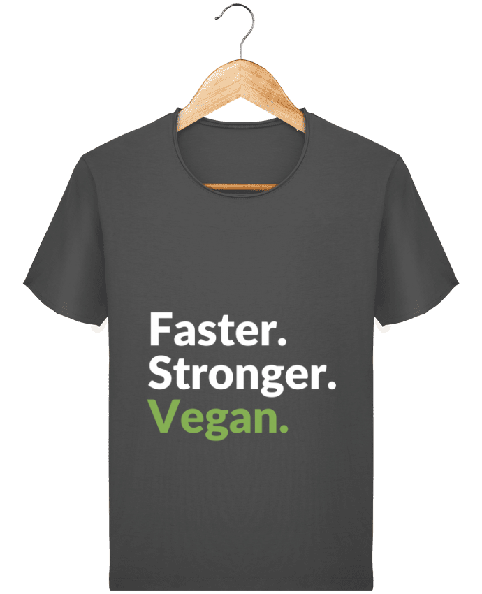  T-shirt Homme vintage Faster. Stronger. Vegan. par Bichette