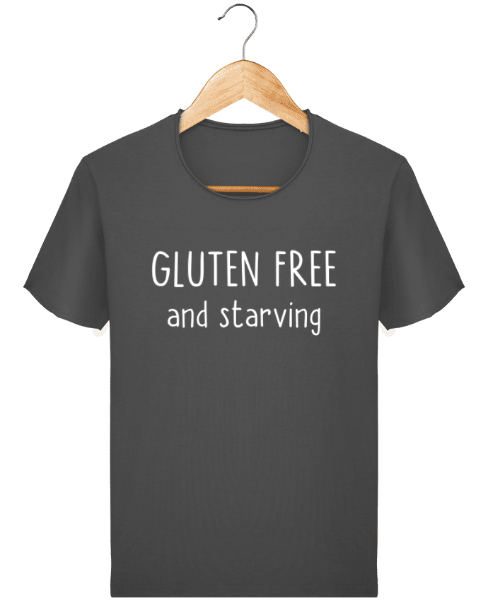  T-shirt Homme vintage Gluten free and starving par Bichette