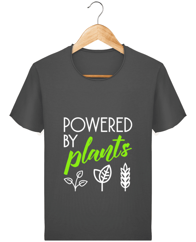  T-shirt Homme vintage Powered by plants par Bichette