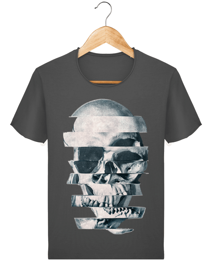  T-shirt Homme vintage Glitch Skull Mono par ali_gulec