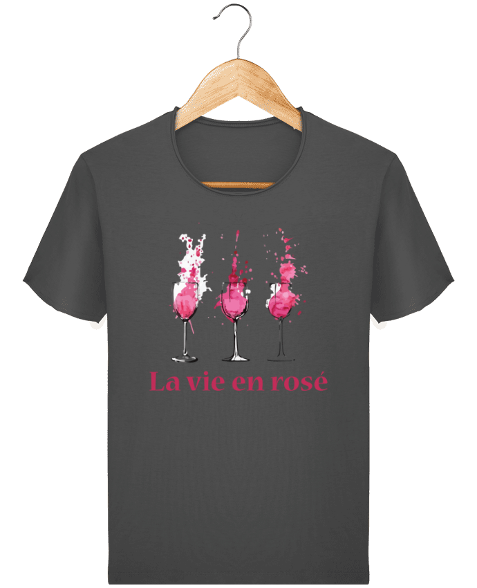  T-shirt Homme vintage La vie en rosé par tunetoo