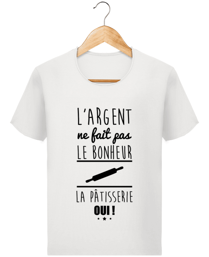  T-shirt Homme vintage L'argent ne fait pas le bonheur la pâtisserie oui ! par Benichan
