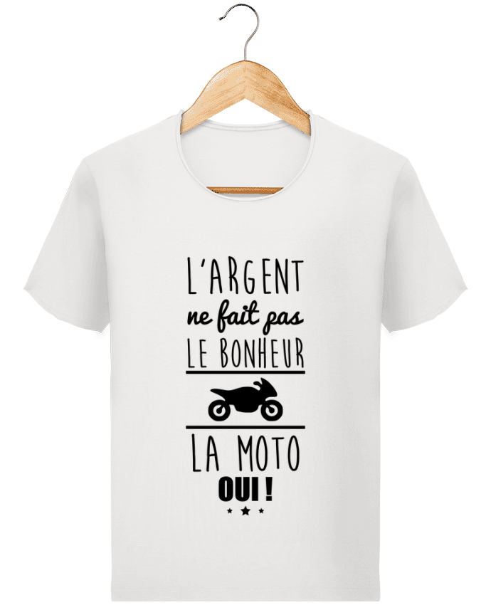  T-shirt Homme vintage L'argent ne fait pas le bonheur la moto oui ! par Benichan
