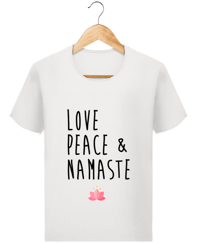  T-shirt Homme vintage Love, Peace & Namaste par tunetoo