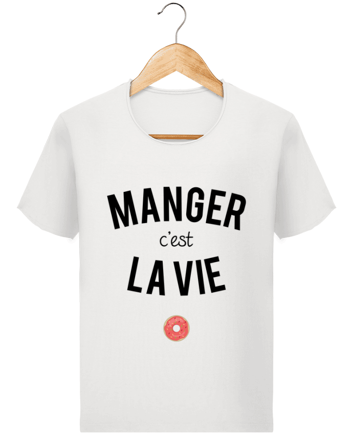  T-shirt Homme vintage Manger c'est la vie par tunetoo