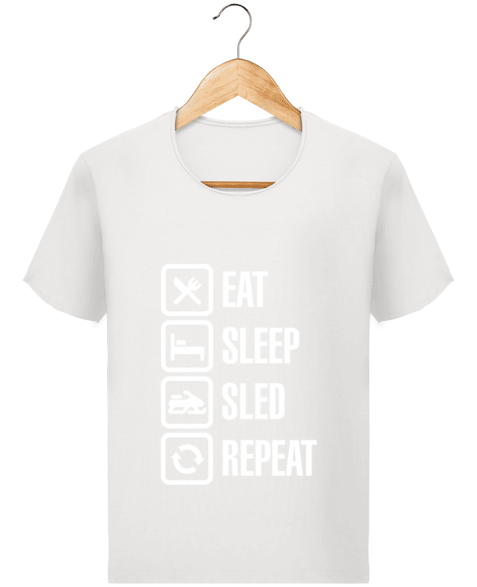T-shirt Men Stanley Imagines Vintage Eat, sleep, sled, repeat by LaundryFactory