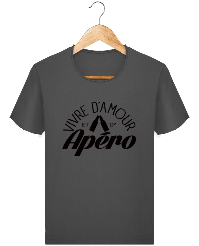  T-shirt Homme vintage Vivre d'Amour et d'Apéro par Freeyourshirt.com