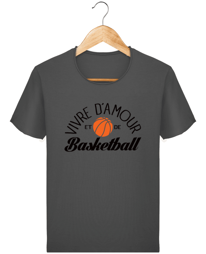  T-shirt Homme vintage Vivre d'Amour et de Basketball par Freeyourshirt.com