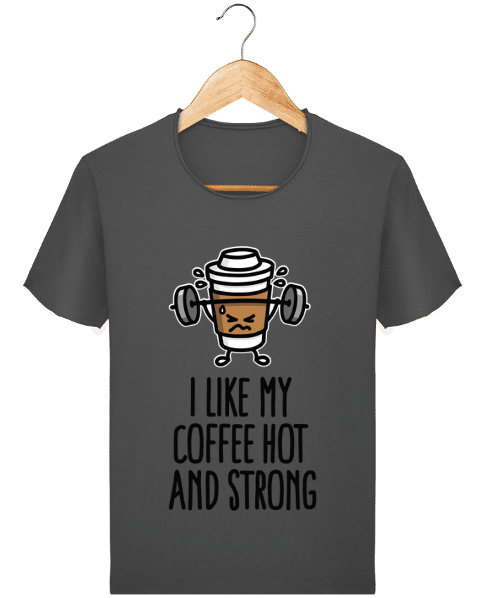 T-shirt Homme vintage I like my coffee hot and strong par LaundryFactory
