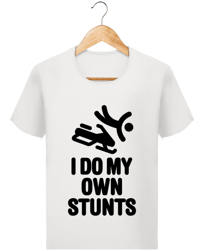 T-shirt Men Stanley Imagines Vintage I DO MY OWN STUNTS SNOW Black by LaundryFactory
