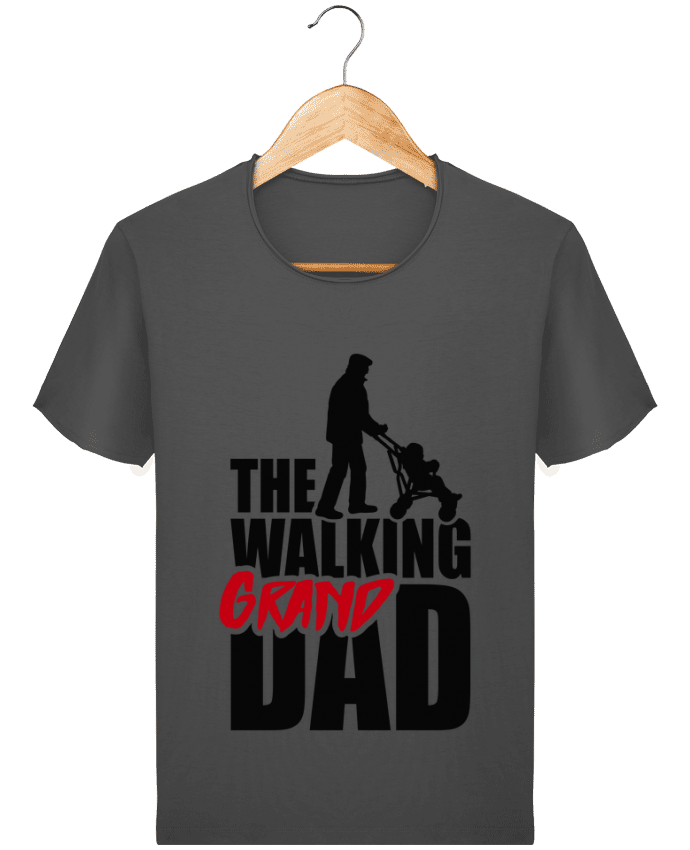  T-shirt Homme vintage WALKING GRAND DAD Black par LaundryFactory
