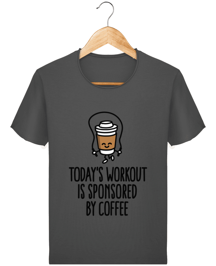  T-shirt Homme vintage WORKOUT COFFEE JUMP ROPE par LaundryFactory