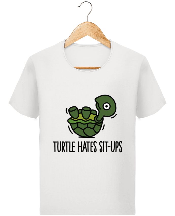  T-shirt Homme vintage TURTLE HATES SIT-UPS par LaundryFactory