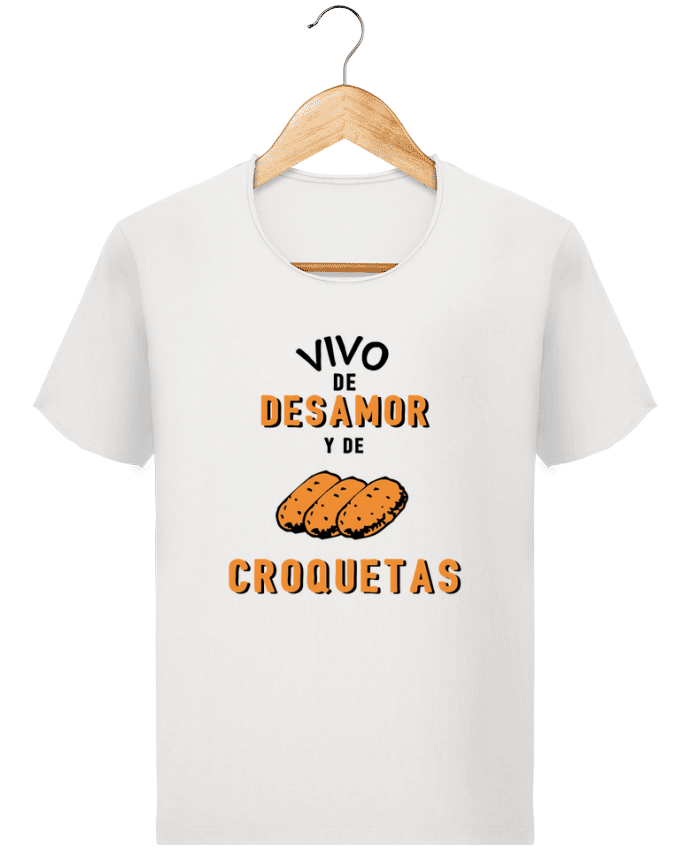  T-shirt Homme vintage Vivo de desamor y de croquetas par tunetoo