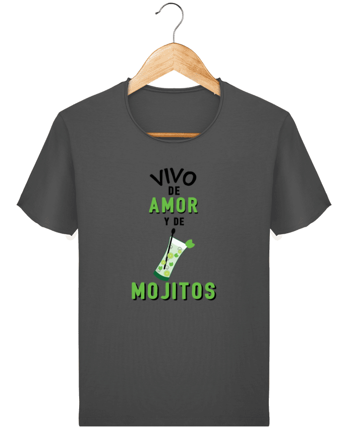  T-shirt Homme vintage Vivo de amor y de mojitos par tunetoo