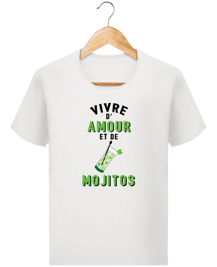  T-shirt Homme vintage Vivre d'amour et de mojitos par tunetoo