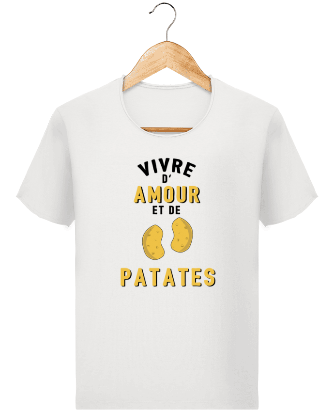  T-shirt Homme vintage Vivre d'amour et de patates par tunetoo