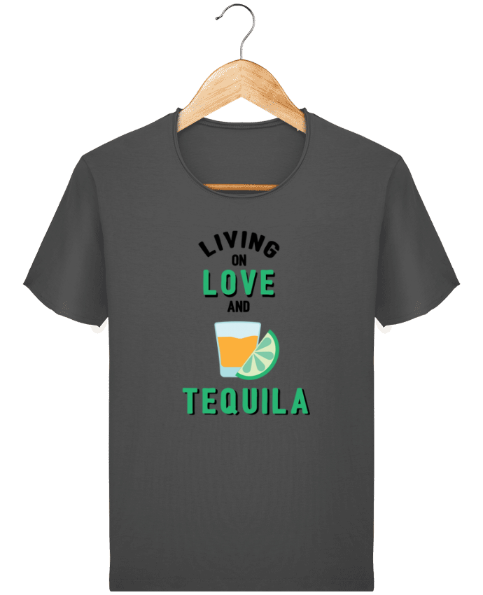  T-shirt Homme vintage Living on love and tequila par tunetoo