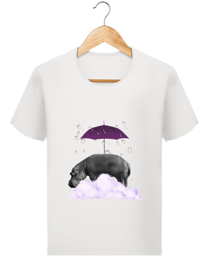  T-shirt Homme vintage hippopotame par popysworld