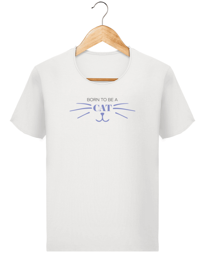  T-shirt Homme vintage Born to be a cat par tunetoo
