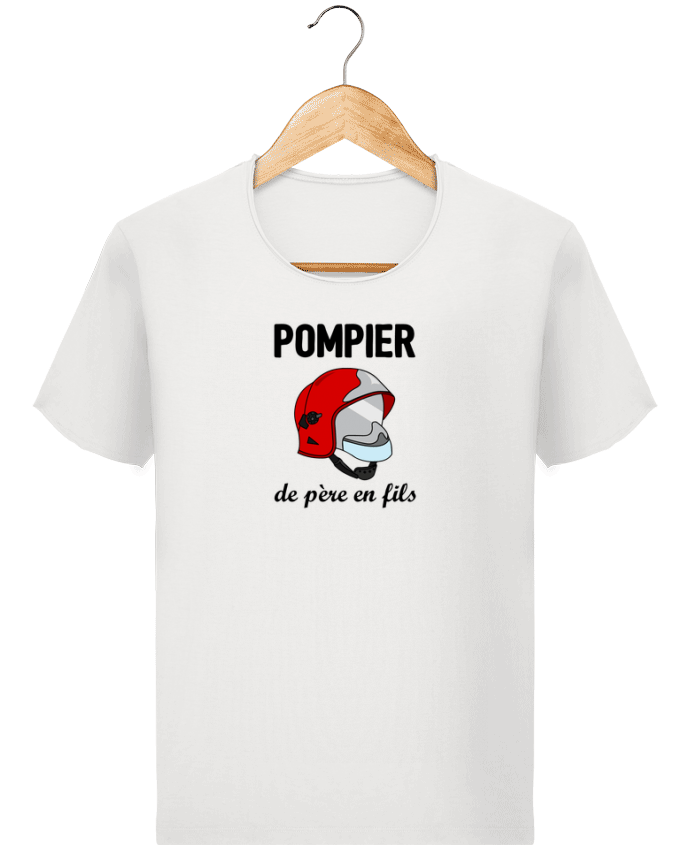  T-shirt Homme vintage Pompier de père en fils par tunetoo