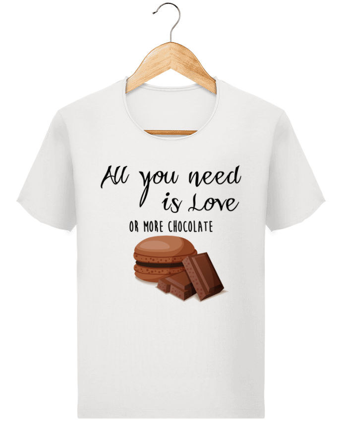  T-shirt Homme vintage all you need is love ...or more chocolate par DesignMe