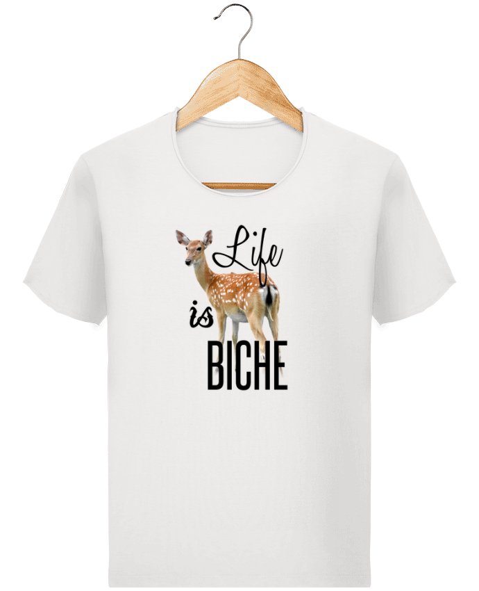  T-shirt Homme vintage Life is a biche par tunetoo