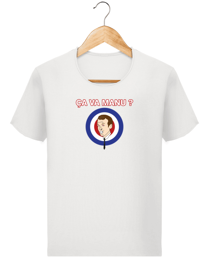 T-shirt Men Stanley Imagines Vintage Emmanuel Macron ça va manu ? by tunetoo