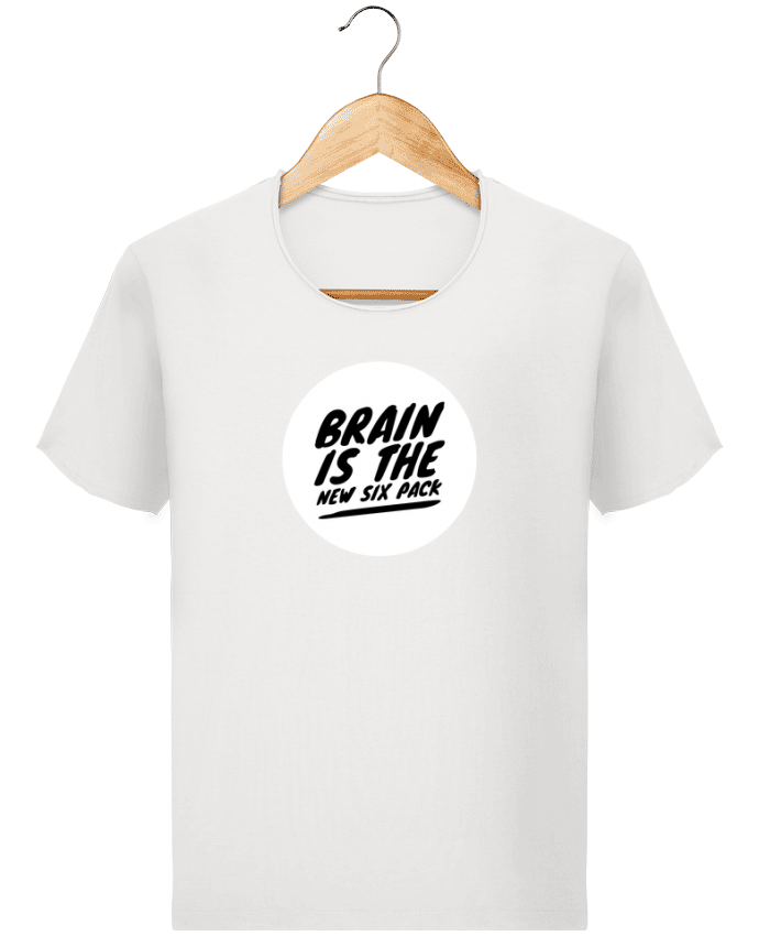  T-shirt Homme vintage Brain is the new six pack par justsayin