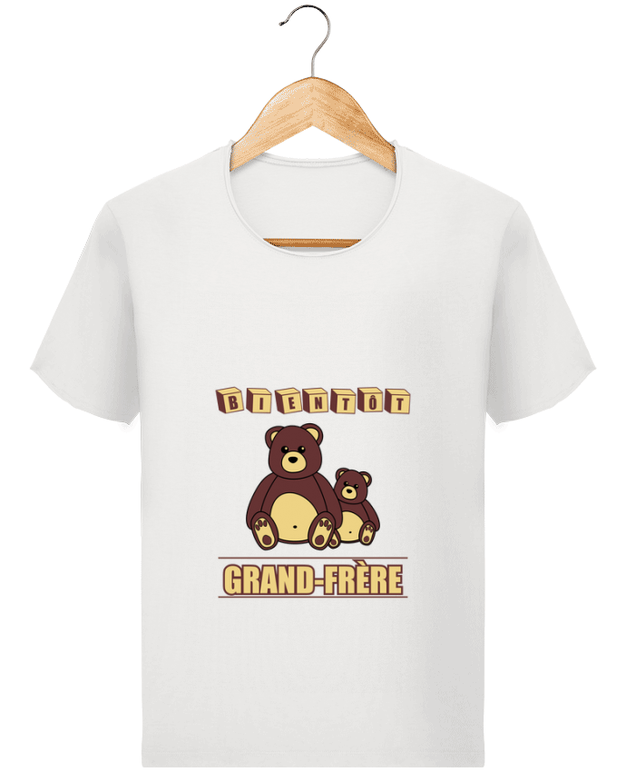 T-shirt Men Stanley Imagines Vintage Bientôt Grand-Frère avec ours en peluche mignon by Benichan