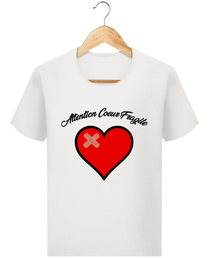  T-shirt Homme vintage Coeur Fragile par funky-dude