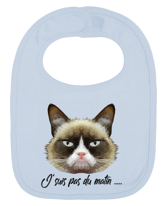 Bavoir bébé uni je suis pas du matin par DesignMe