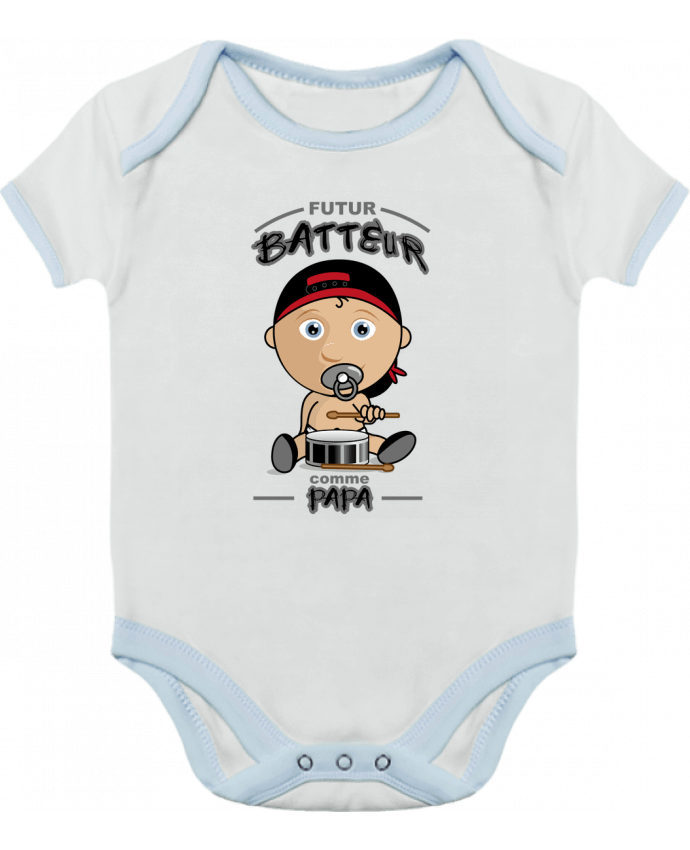 Baby Body Contrast Futur batteur comme papa by GraphiCK-Kids