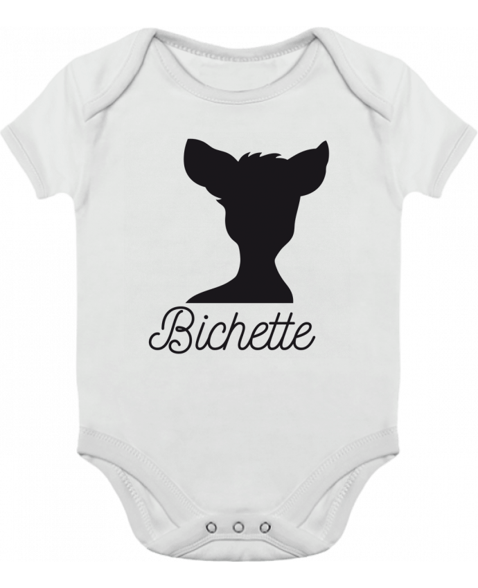 Body bébé manches contrastées Bichette par FRENCHUP-MAYO