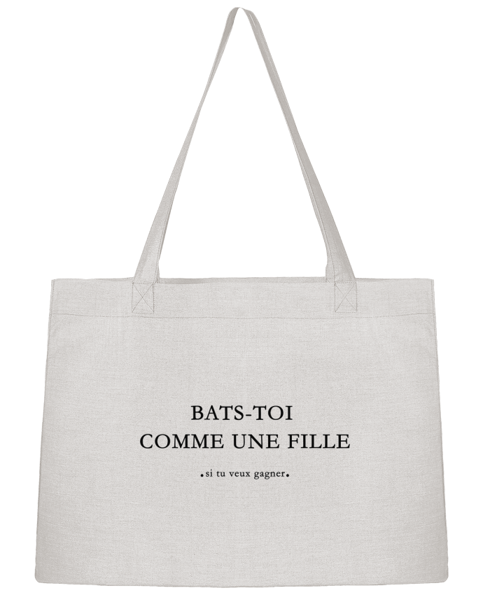 Shopping tote bag Stanley Stella Bats-toi comme une fille by tunetoo
