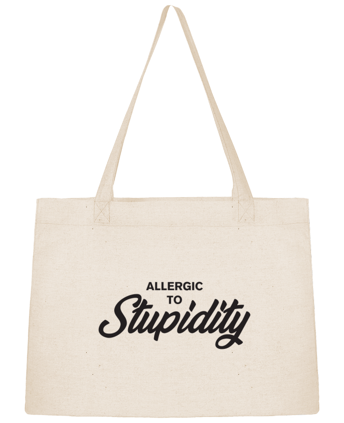 Shopping tote bag Stanley Stella Allergic to stupidity by tunetoo