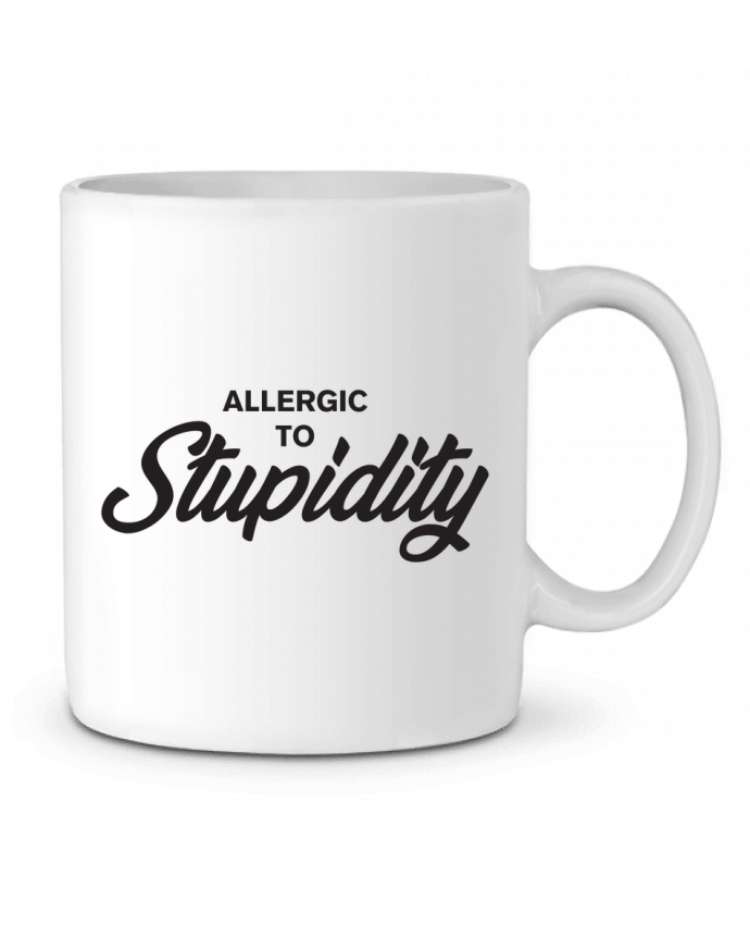Ceramic Mug Allergic to stupidity by tunetoo