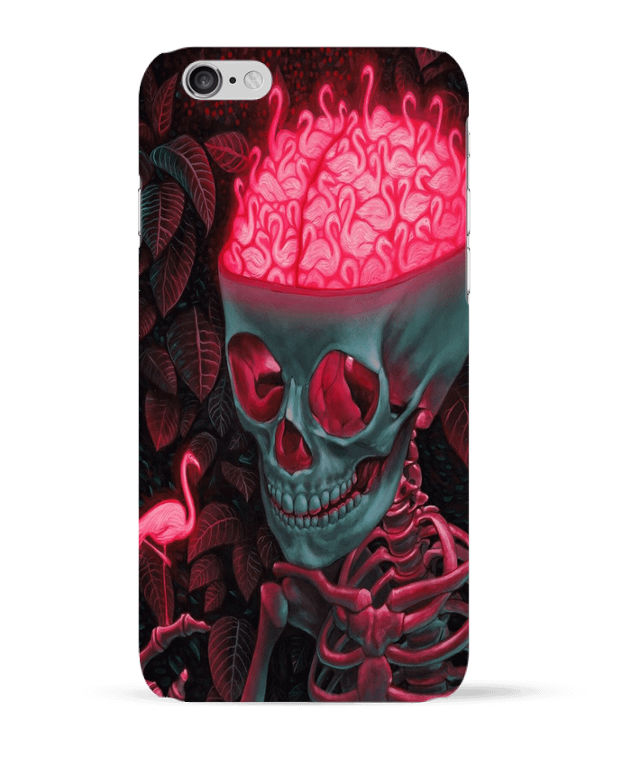 Coque iPhone 6 skull and flamingo par OctaveP