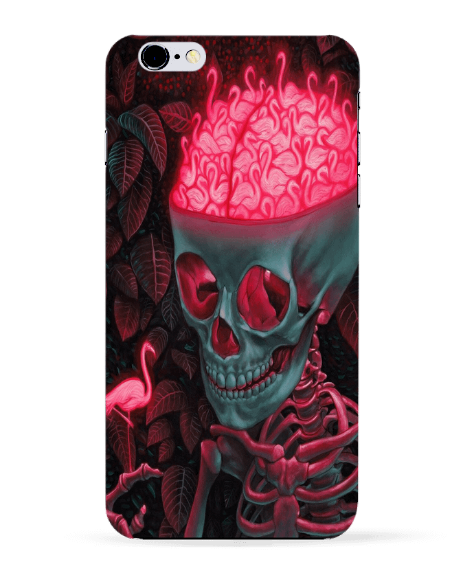 Case 3D iPhone 6+ skull and flamingo de OctaveP