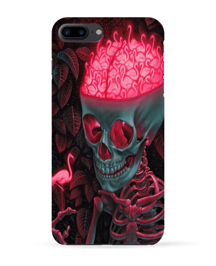 Coque iPhone 7 + skull and flamingo par OctaveP