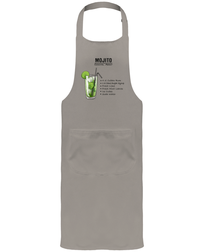 Garden or Sommelier Apron with Pocket Cocktail Mojito by Fnoul