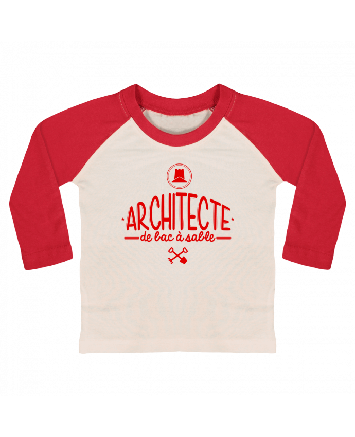 T-shirt baby Baseball long sleeve Architecte de Bac à Sable by PTIT MYTHO
