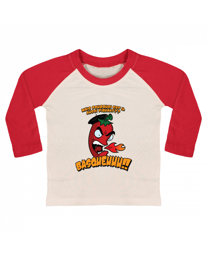 Camiseta Bebé Béisbol Manga Larga PIMENT BASQUE por PTIT MYTHO