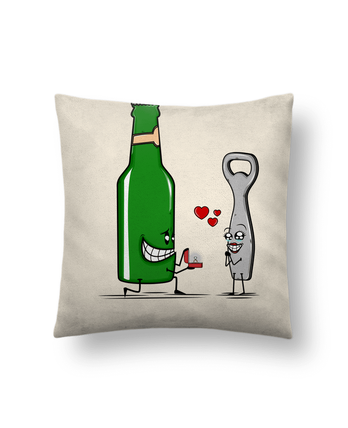 Coussin suédine BEER ROMANCE par PTIT MYTHO