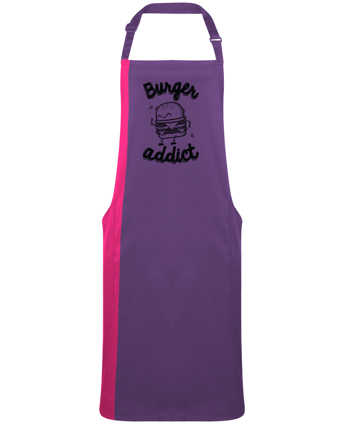 Tablier bicolore BURGER ADDICT par  PTIT MYTHO