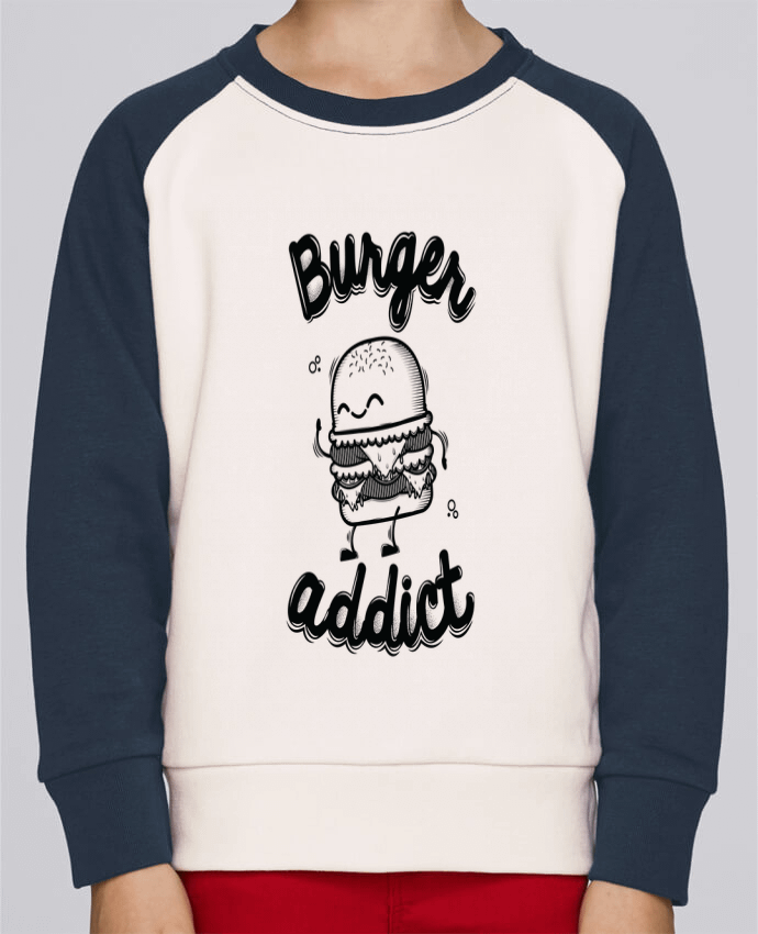 Sweatshirt Kids Round Neck Stanley Mini Contrast BURGER ADDICT by PTIT MYTHO